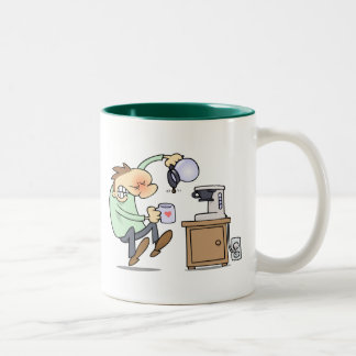 Sprechen Sie nicht mit mir, bevor ich meinen Zweifarbige Tasse