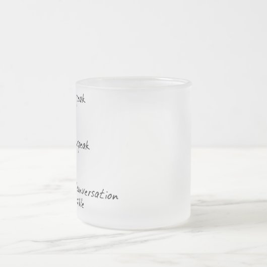 SPRECHEN SIE NICHT MIT MIR, BIS ICH MATTGLASTASSE (Mittel)