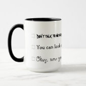 Sprechen Sie nicht mit mir Kaffee-Tasse Tasse (Links)