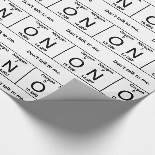 Sprechen Sie nicht mit mir Periodensystem Geschenkpapier (Ecke)