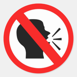 Sprechen Sie nicht Runder Aufkleber