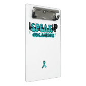 Sprechen Sie PCOS-Bewusstsein Aquamarine Multifunk Mini Klemmbrett (Schrägansicht)