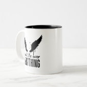 Sprechen Sie über alles Zweifarbige Tasse (Vorderseite Links)