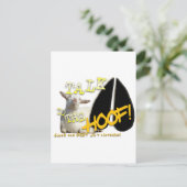 SPRECHEN SIE ZUM HUND! FUNNY GOAT SPRICHWORT POSTKARTE (Stehend Vorderseite)