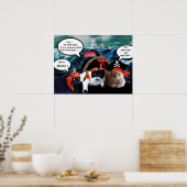 SPRECHEN VON PIRATKATZEN UND SCHIFFEN IM MEERESORM POSTER (Küche)