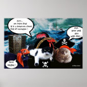 SPRECHEN VON PIRATKATZEN UND SCHIFFEN IM MEERESORM POSTER (Vorne)