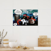 SPRECHEN VON PIRATKATZEN UND SCHIFFEN IM MEERESORM POSTER (Küche)