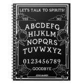 Sprechen wir mit Spirits Black Gothic Floral Notizblock (Vorderseite)