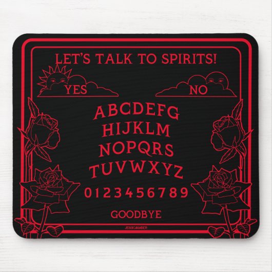 Sprechen wir mit Spirits Black Red Gothic Mouse Pa Mousepad (Vorne)