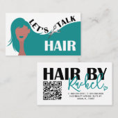 Sprechen wir über den QR-Code des Friseur-Aquamari Visitenkarte (Vorne/Hinten)