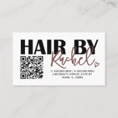Sprechen wir über den QR-Code des Friseur-Brünette Visitenkarte (Rückseite)