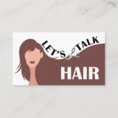 Sprechen wir über den QR-Code des Friseur-Brünette Visitenkarte (Vorderseite)