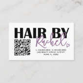 Sprechen wir über den QR-Code des Friseur-Lila Fri Visitenkarte (Rückseite)