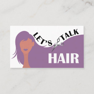 Sprechen wir über den QR-Code des Friseur-Lila Fri Visitenkarte