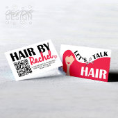 Sprechen wir über den QR-Code des Haar-Pink-Modell Visitenkarte