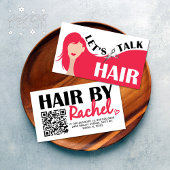 Sprechen wir über den QR-Code des Haar-Pink-Modell Visitenkarte