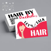 Sprechen wir über den QR-Code des Haar-Pink-Modell Visitenkarte