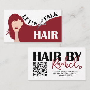 Sprechen wir über den QR-Code des Haar-Red Model-H Visitenkarte