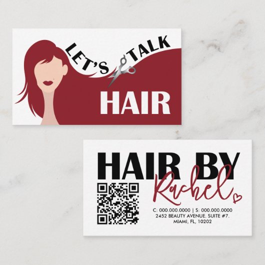 Sprechen wir über den QR-Code des Haar-Red Model-H Visitenkarte (Vorne/Hinten)