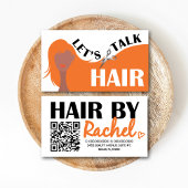 Sprechen wir über den QR-Code für Haar-Orangen-Mod Visitenkarte