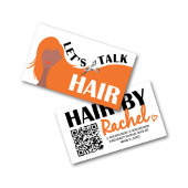 Sprechen wir über den QR-Code für Haar-Orangen-Mod Visitenkarte