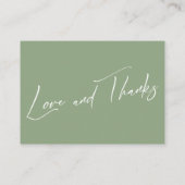 Sprechen wir über Geschenke, die Handschrift Seite Begleitkarte (Rückseite)