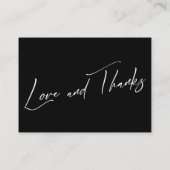 Sprechen wir über Geschenke, die Schwarz und Weiß Begleitkarte (Rückseite)