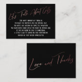 Sprechen wir über Geschenke Rose Gold Handwriting Begleitkarte (Vorne/Hinten)