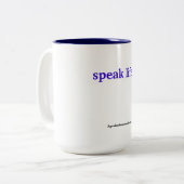Sprechen Zweifarbige Tasse (Vorderseite Links)