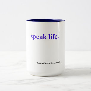 Sprechen Zweifarbige Tasse