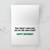 Sprechenabfall-humorvolle Geburtstags-Karte Karte (Innenseite)