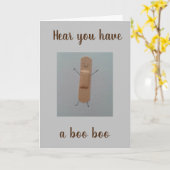 **SPRECHENDE BANDAGE SAGT GUT ZU KOMMEN** KARTE (Gelbe Blume)