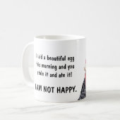 Sprechenhuhn abgehaltene Felsen-Schicht-Henne Kaffeetasse (Vorderseite Links)