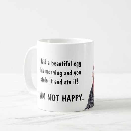 Sprechenhuhn abgehaltene Felsen-Schicht-Henne Kaffeetasse (Vorderseite Links)