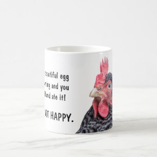 Sprechenhuhn abgehaltene Felsen-Schicht-Henne Kaffeetasse