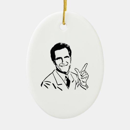 SprechenMitt Romney Keramikornament (Vorne)