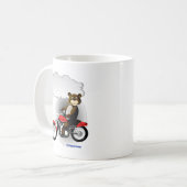 Sprechenradfahrer-Teddybär Kaffeetasse (Vorderseite Links)