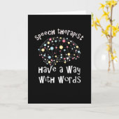 Sprecher haben einen Weg mit Worten Karte (Gelbe Blume)