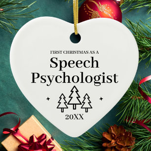 Sprecher Psychologe New Job Weihnachten Keramik Ornament