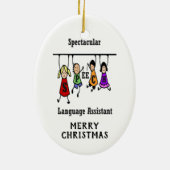 Sprecher Weihnachten Keramik Ornament (Hinten)