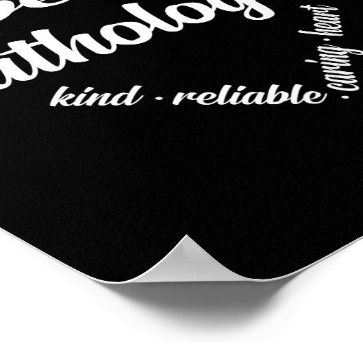 Sprechpathologe Herz-Wort-Cloud Poster (Ecke)