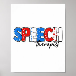 Sprechtherapeut 4. Juli Slp Sprachpathologie Poster