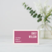 Sprechtherapeut Custom QR Visitenkarte (Stehend Vorderseite)