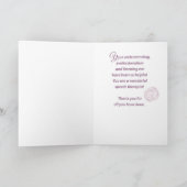 Sprechtherapeut danke Ihnen Aquarell-Rose Karte (Innenseite)