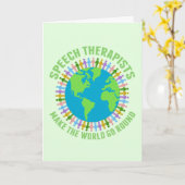 Sprechtherapeut danke Ihnen Custom SLP Therapie Karte (Gelbe Blume)