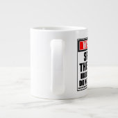 Sprechtherapeut hart am Arbeitsplatz Jumbo-Tasse (Rückseite)