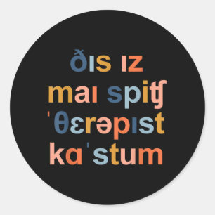 Sprechtherapeut Kostüm Cute Funny SLP Halloween Runder Aufkleber