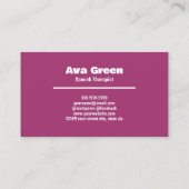 Sprechtherapeut SLP Visitenkarte (Rückseite)