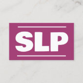 Sprechtherapeut SLP Visitenkarte (Vorderseite)