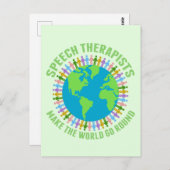Sprechtherapeuten machen die Welt zu einer Niedlic Postkarte (Vorne/Hinten)